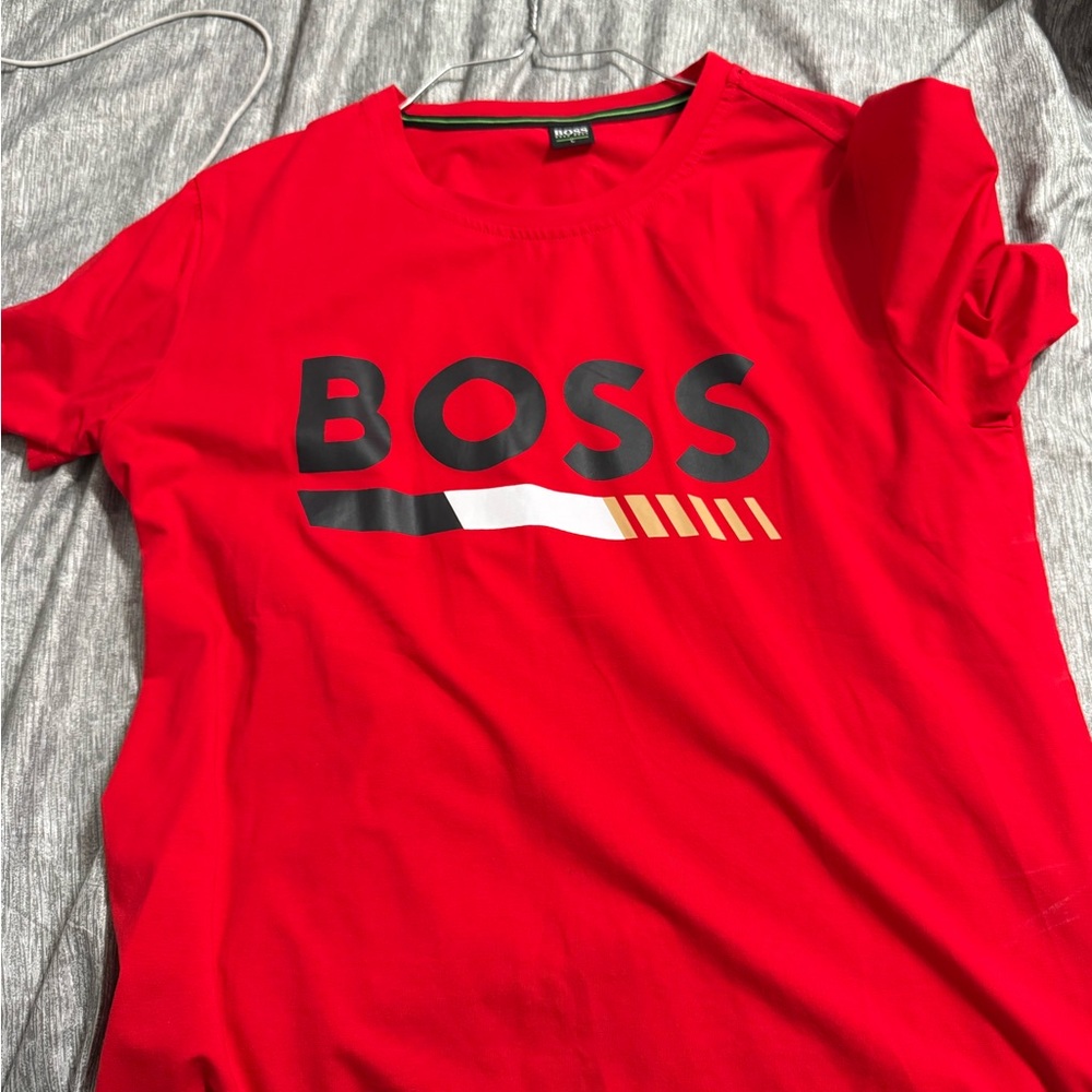 Hugo Boss Red Short Sleeve Tee